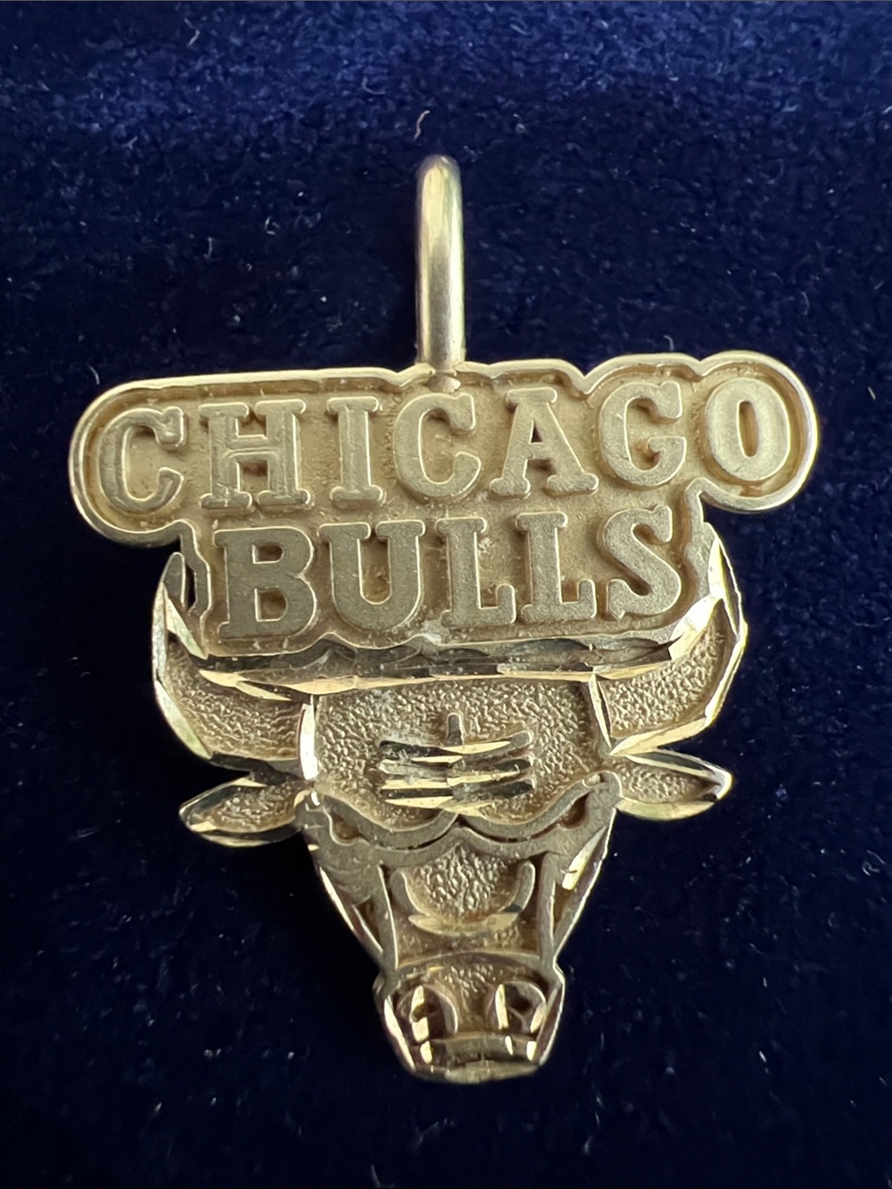14k Gold NBA Gold Chicago Bulls Logo Pendant signed MA Michael Anthony “94”1994